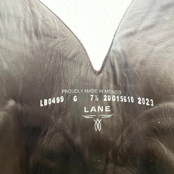 Lane LEXINGTON Over the Knee Womens Cowboy Boots 7.5 Brown Western Cowgirl Tall - Picture 9 of 11